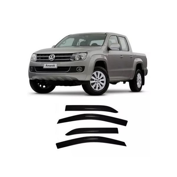 Calha de Chuva Defletor Amarok 2010 a 2023 4 Portas TG Poli