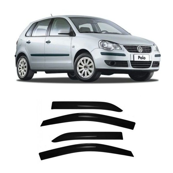 Calha de Chuva Defletor Polo Hatch 2002 a 2015 4 Portas TG Poli