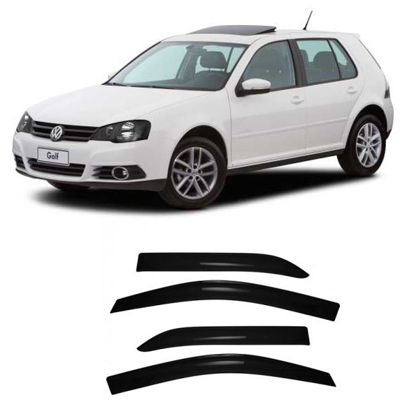 Calha de Chuva Defletor Golf 2000 a 2014 4 Portas TG Poli