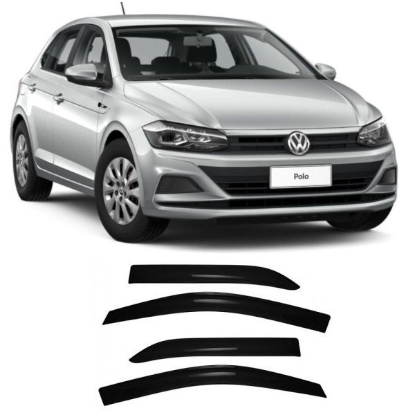 Calha de Chuva Defletor Polo Hatch 2018 a 2023 e Nivus 2020 a 2023