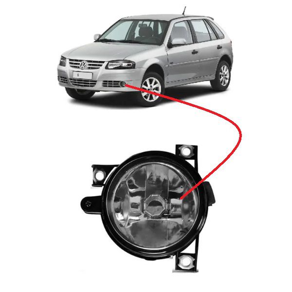 Farol de Milha Gol G4/ Parati/ Saveiro/ Polo/ Fox/ Crossfox/ Spacefox 2006 a 2014 Esquerdo