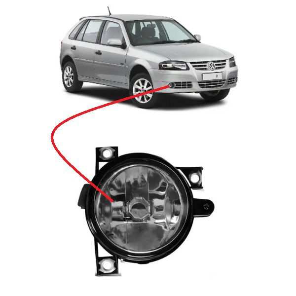 Farol de Milha Gol G4/ Parati/ Saveiro/ Polo/ Fox/ Crossfox/ Spacefox 2006 a 2014 Direito