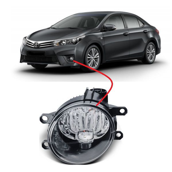 Farol de Milha Auxiliar Corolla 2014 a 2017 Hilux 2016 a 2018 Esquerdo