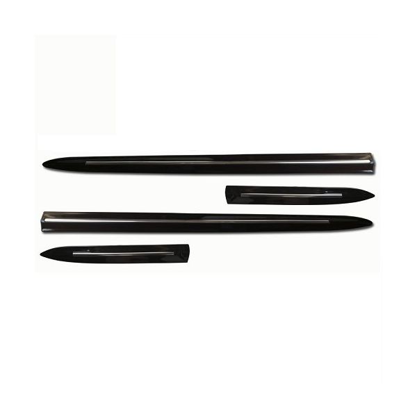 Kit Friso Lateral HRV Preto Cristal Com Friso Cromado Sean Car