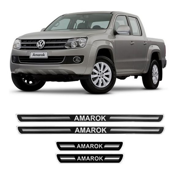 Soleira Porta Amarok Resinado Preto URA