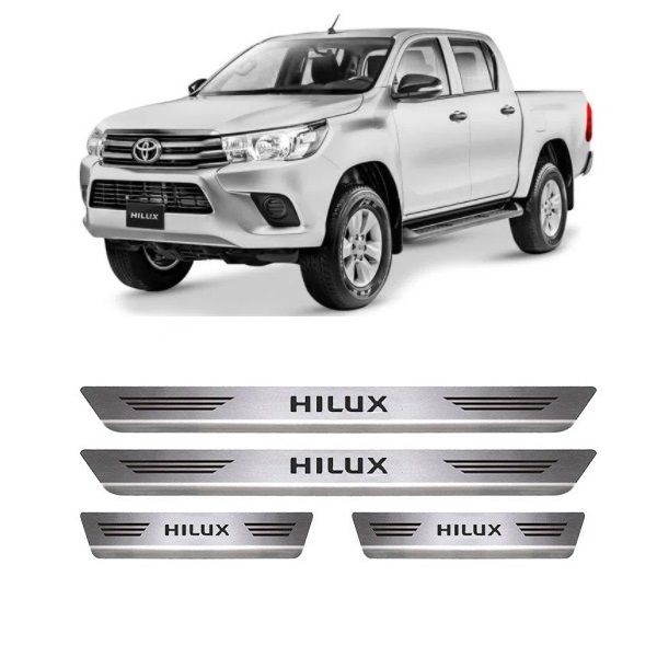 Soleira Porta Hilux Aço Inox Escovado Mult