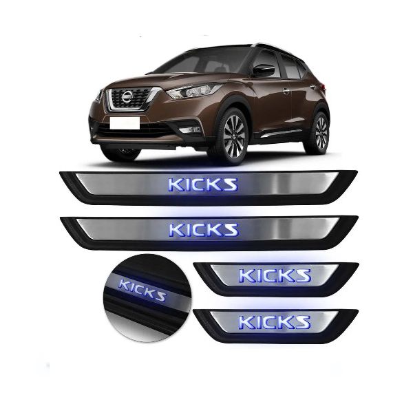 Soleira Porta Led Kicks Aço Inox Escovado e Plástico Suits