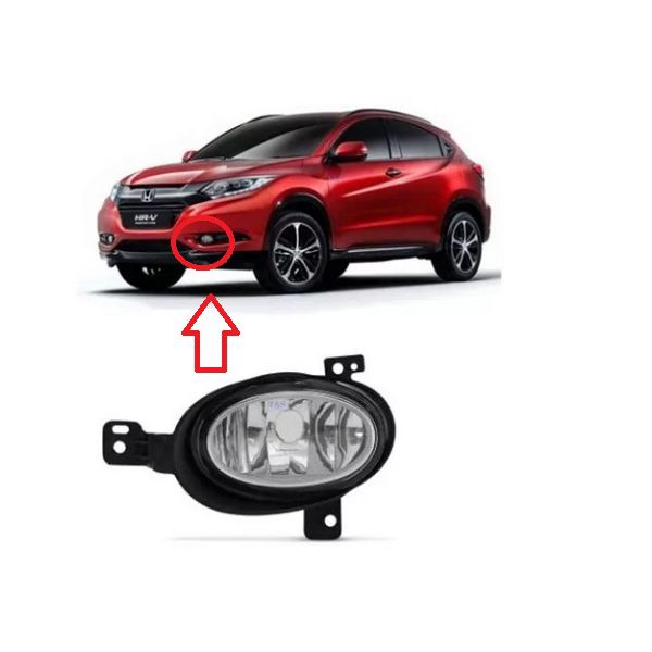 Farol de Milha Auxiliar HRV 2015 a 2017 com Suporte Esquerdo Rufato
