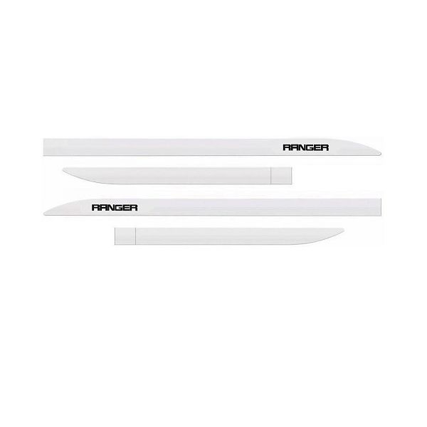 Kit Friso Lateral Ranger Cabine Dupla Branco Artico Sean Car