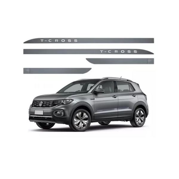 Kit Friso Lateral Slim T-Cross Cinza Platinum Sean Car