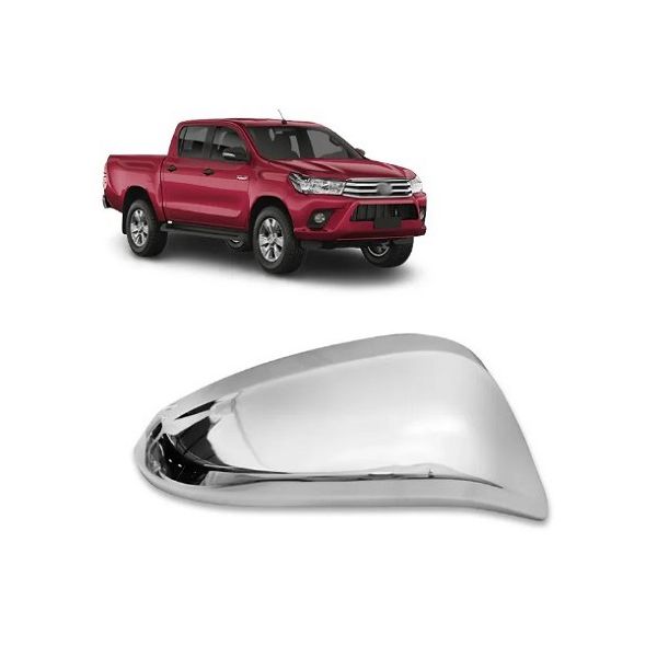 Aplique Retrovisor Hilux 2016 a 2023 Direito Cromado Shekparts