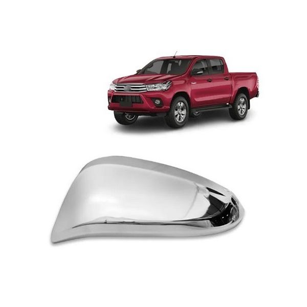 Aplique Retrovisor Hilux 2016 a 2023 Esquerdo Cromado Shekparts
