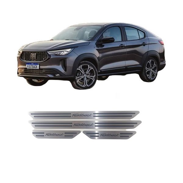 Soleira Porta Baixo Relevo Fastback 2022/2023 Aço Inox Escovado GPI
