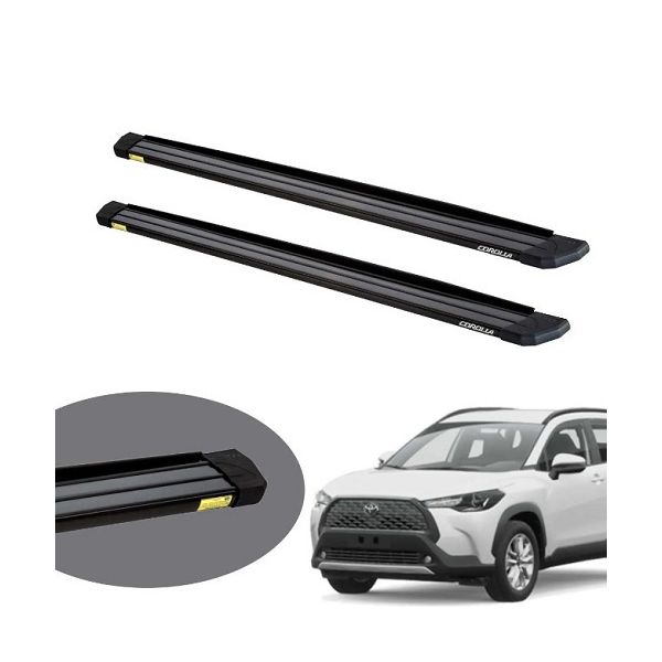 Estribo Corolla Cross 2021/ Slim Aluminio Preto CCF