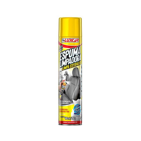 Espuma Limpadora Limpa Estofados Spray 400ml Luxcar 