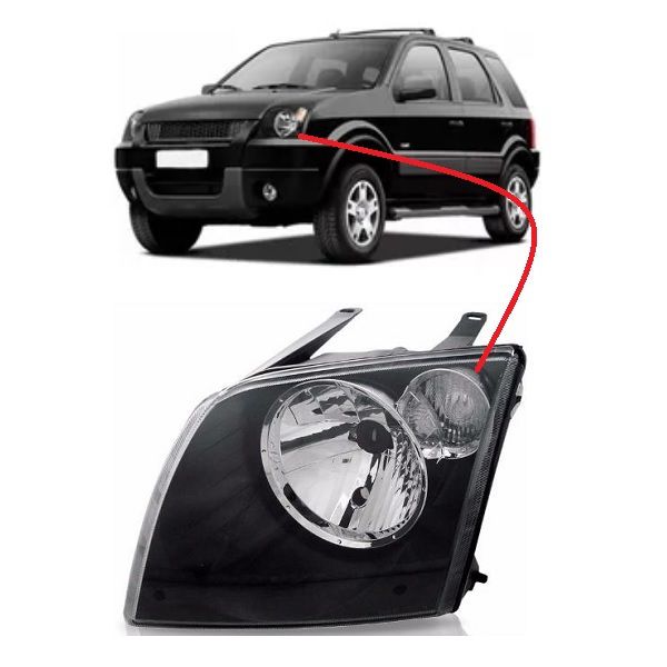 Farol Ecosport 2004 a 2007 Pisca Cristal Esquerdo Rufato