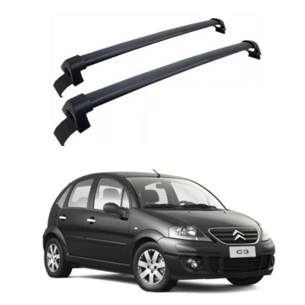 Rack de Teto Citroen C3 2002 a 2012 4 Portas Projecar Preto