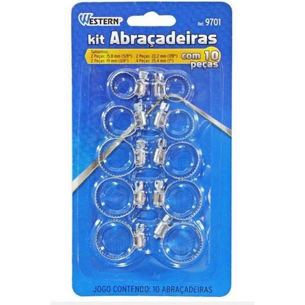 Kit Abraçadeiras com 10 Peças Western