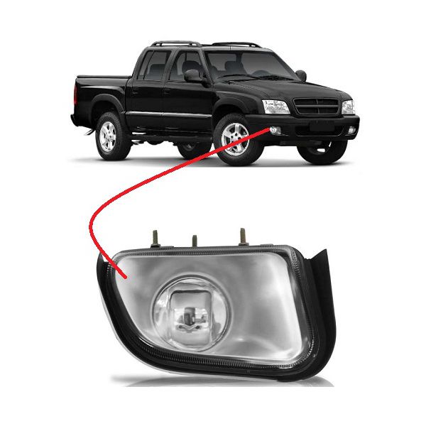 Farol de Milha Auxiliar S10 2001 a 2011 Blazer Pitbull Direito Zeene 