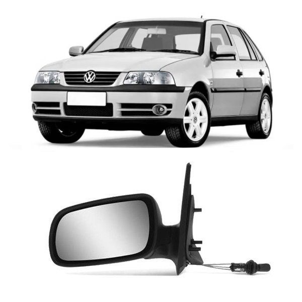 Retrovisor Gol G3 2000 a 2005 4 Portas Esquerdo com Controle Retrovex