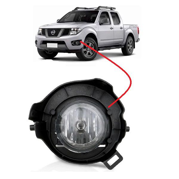 Farol de Milha Auxiliar Frontier 2008 a 2013 Esquerdo Fortluz
