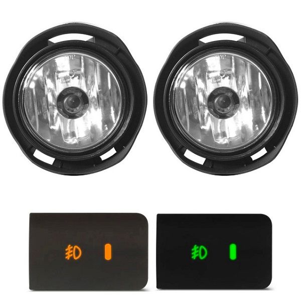 Kit Farol de Milha Auxiliar Etios 2012 a 2021 Botão Modelo Original Suits