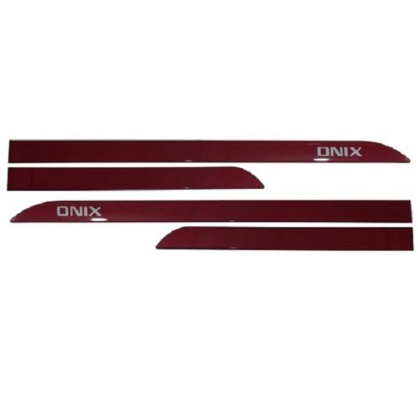 Kit Friso Lateral Slim Onix Vermelho Carmim Flash