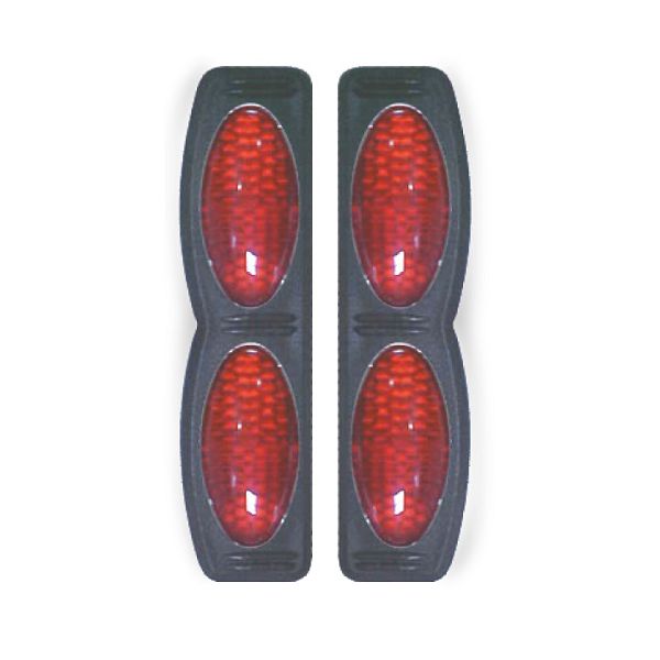 Olho de Gato Duplo Base Preta com Vermelho Shekparts