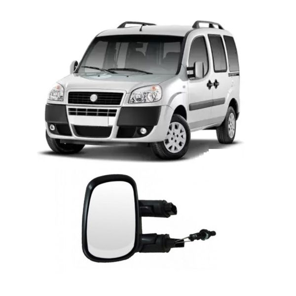 Retrovisor Doblo 2004 a 2009 Esquerdo com Controle Retrovex