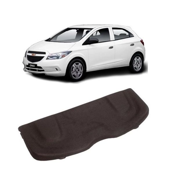 Bagagito Tampão de Porta Malas Onix 2 e 4 Portas 2013 a 2020 Carpete Preto