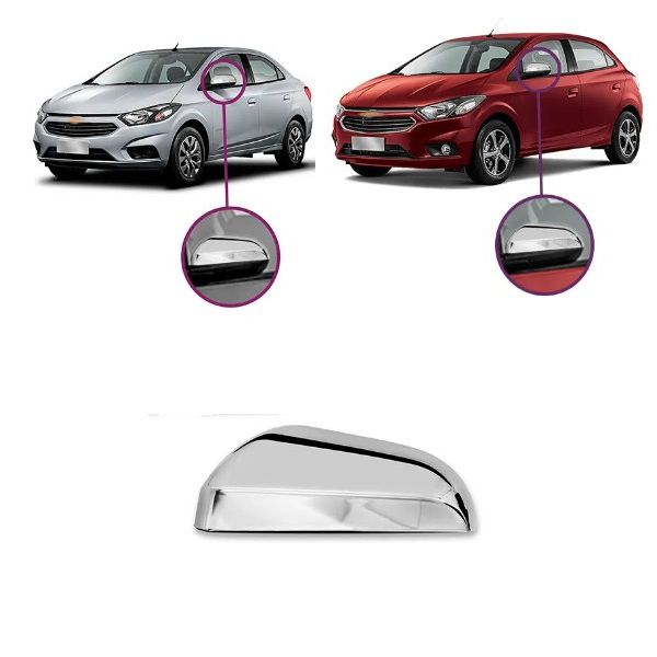 Aplique de Retrovisor Onix/ Prisma 2013/19 Onix Joy/ Prisma Joy 2020/21 Esquerdo ShekParts