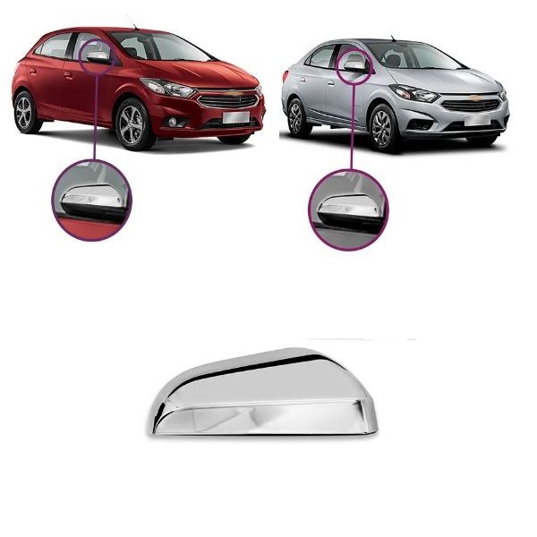 Aplique de Retrovisor Onix/ Prisma 2013/19 Onix Joy/ Prisma Joy 2020/21 Direito ShekParts