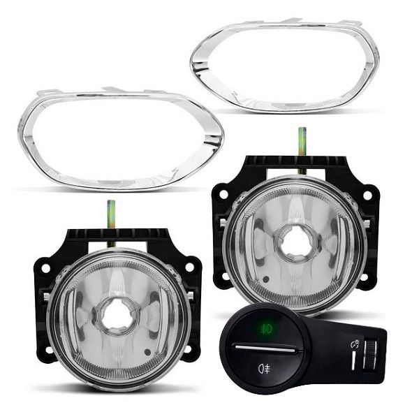 Kit Farol de Milha Toro 2016/ Moldura Cromada e Botão Modelo Original Suits