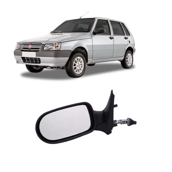 Retrovisor Uno Fire 2006 a 2012 4 Portas Esquerdo com Controle Retrovex