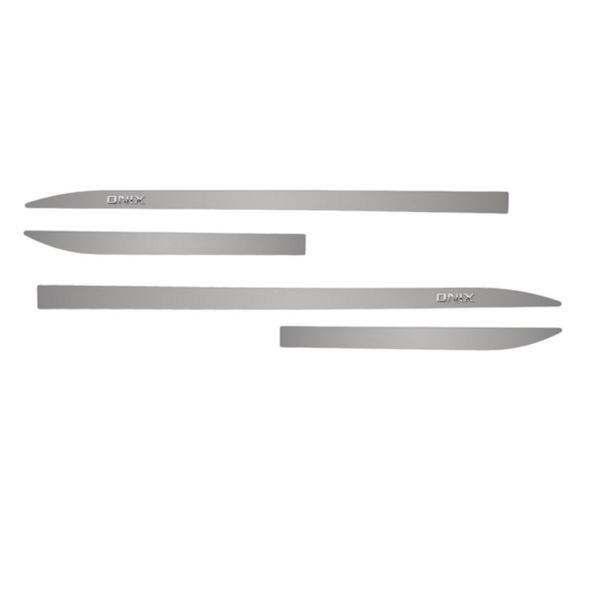 Kit Friso Lateral Slim Onix 2012/ Prata Shark com Nome Cromado