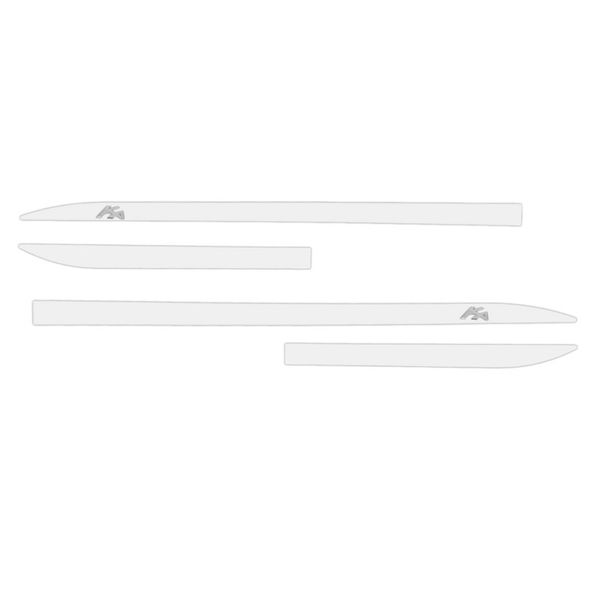 Kit Friso Lateral Slim Ka 2013 a 2021 Branco Artico com Nome Cromado