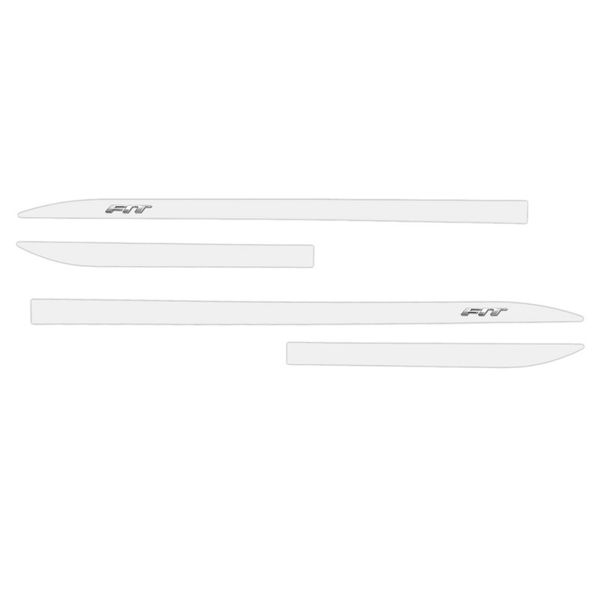 Kit Friso Lateral Slim Fit 2009 a 2021 Branco Estelar com Nome Cromado