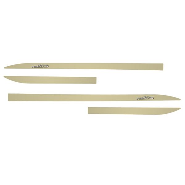 Kit Friso Lateral Slim HB20 Sedan 2013/ Prata Sand com Nome Cromado