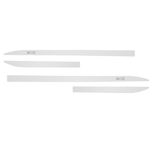 Kit Friso Lateral Slim Yaris 2018/ Branco Perolizado com Nome Cromado