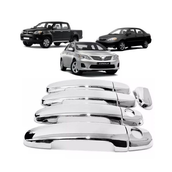 Aplique Capa Maçaneta Hilux 05/15 Corolla 02/14 Fielder 05/08 4 Portas ShekParts