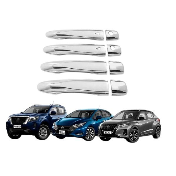 Aplique Capa Maçaneta Frontier 17/24 Kicks 16/24 Versa 21/24 com 2 Keyless ShekParts