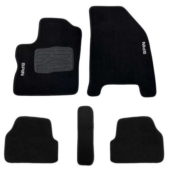 Tapete Carpete Spin Preto Flash