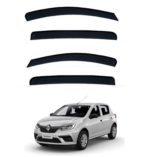 Calha de Chuva Defletor Sandero 2015 a 2025 e Stepway 2024 4 Portas TG Poli