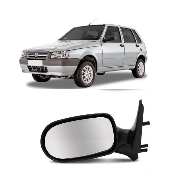 Retrovisor Uno 2006 a 2012 4 Portas Esquerdo Fixo Retrovex