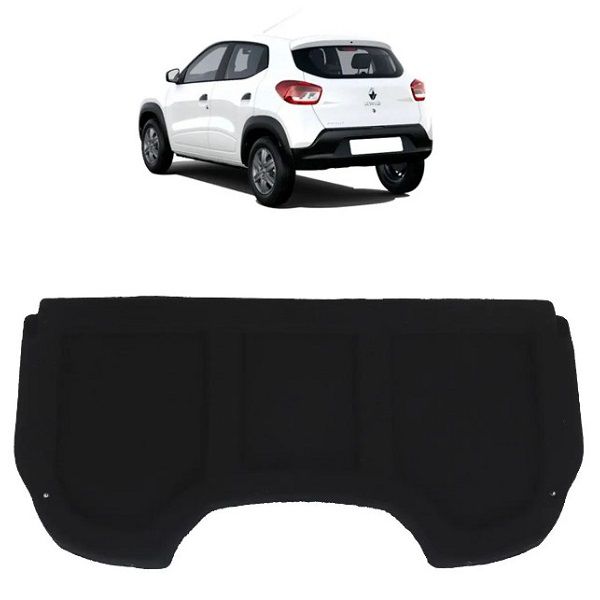 Bagagito Tampão de Porta Malas Kwid 2017 a 2019 Carpete Preto