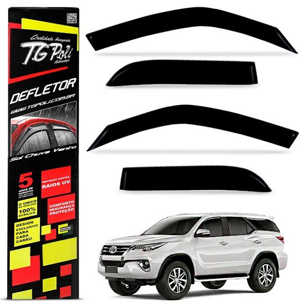 Calha de Chuva Inteiriça Slim Nova Hilux SW4 2016 A 2025 TG Poli