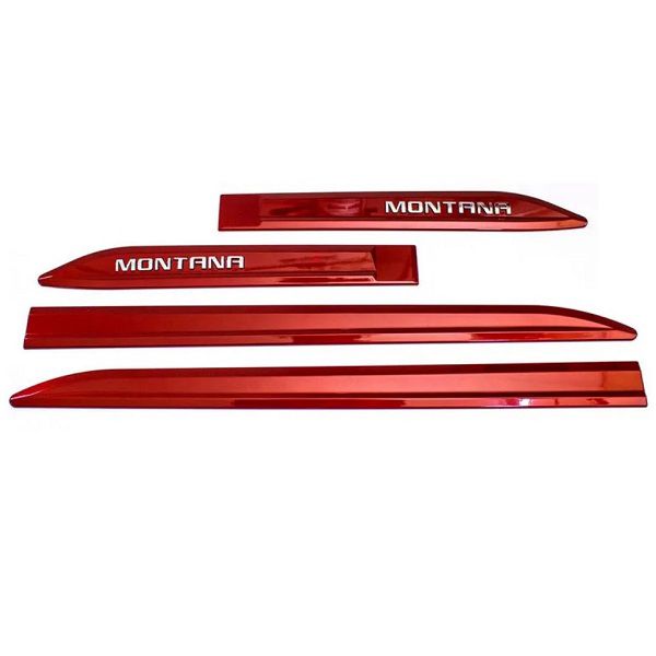 Kit Friso Lateral Montana 2023/ Vermelho Chili com Nome Cromado Original