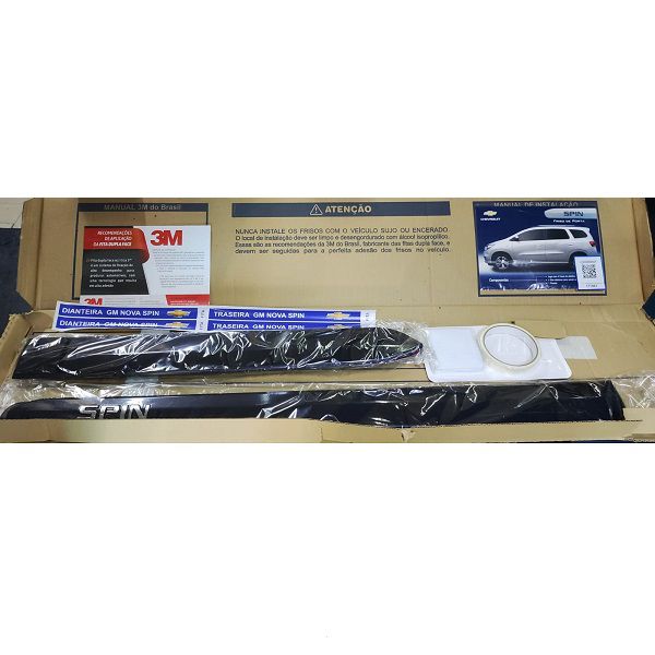 Kit Friso LateraL Spin Cinza Rush com Nome Cromado Original