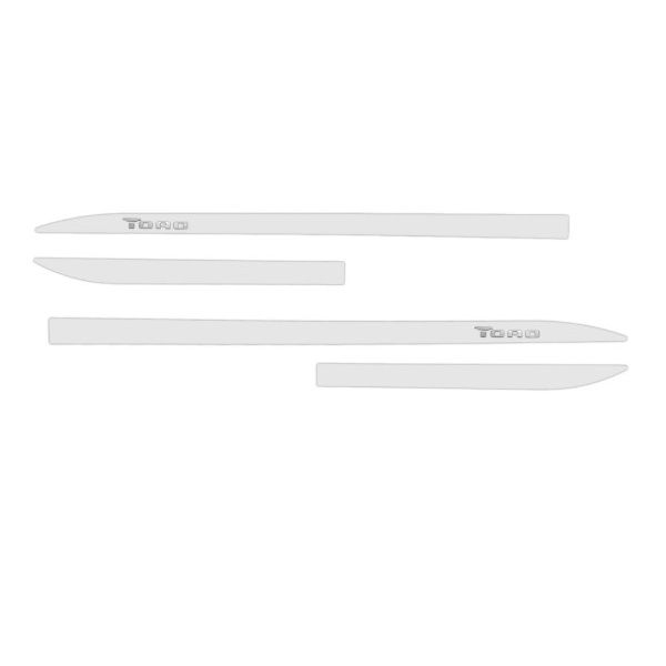 Kit Friso Lateral Slim Toro 2015/ Branco Ambiente com Nome Cromado