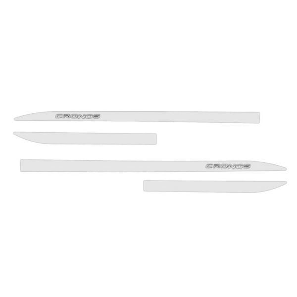 Kit Friso Lateral Slim Cronos 2017/ Branco Banchisa com Nome Cromado